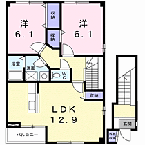 ルーラルブラッサム　Ｂ 202 ｜ 長野県上田市仁古田496-1（賃貸アパート2LDK・2階・69.59㎡） その2