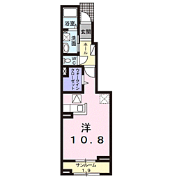 ヴィラさくだいら ワンルームの間取図画像