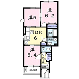ノービレアビターレA 3DKの間取図画像