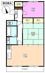 カーザわかば 2LDKの間取図画像