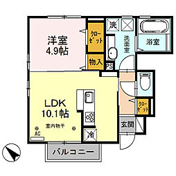 ルミエール 1LDKの間取図画像