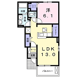 シンアペックス 1LDKの間取図画像