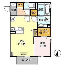 ベイリービーズ 1LDKの間取図画像