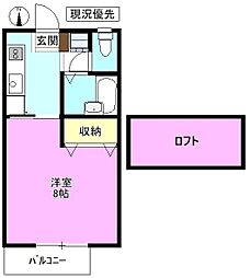 スイングN-1 1Kの間取図画像