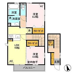 ファイン 2LDKの間取図画像