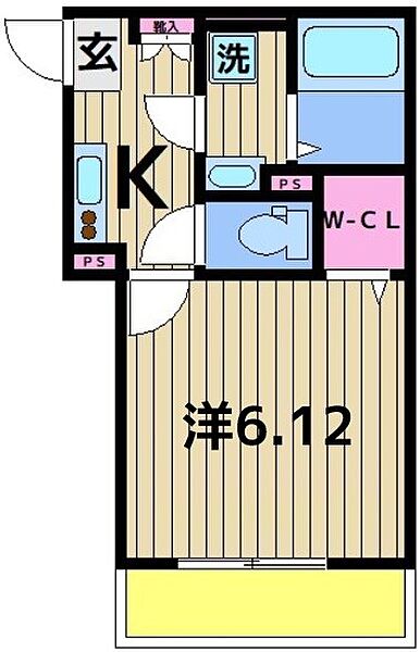 ウエストガーデン六町 202｜東京都足立区保塚町(賃貸アパート1K・2階・22.85㎡)の写真 その2