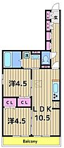 アヴァンス八潮A 203 ｜ 埼玉県八潮市大字垳（賃貸アパート2LDK・2階・51.38㎡） その2