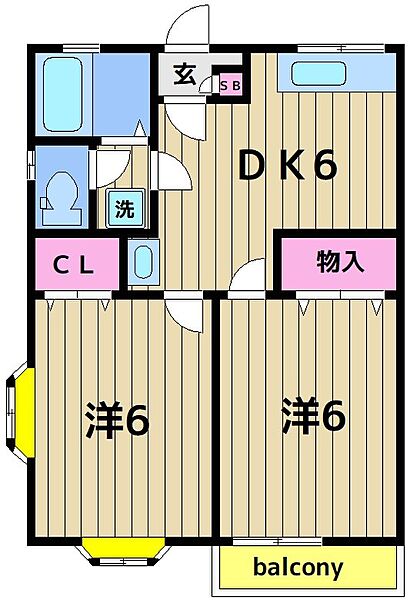 ハイツS＆S 101｜東京都足立区伊興４丁目(賃貸アパート2DK・1階・40.00㎡)の写真 その2