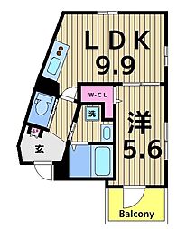 DIMORA北千住 5階1LDKの間取り