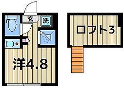 リバーテラス千住大橋 ワンルームの間取図画像