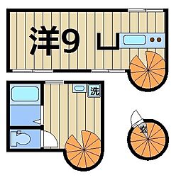 KANRA梅島 ワンルームの間取図画像