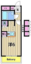ワコーレ西新井2 ワンルームの間取図画像