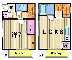 T-ハウス 1LDKの間取図画像