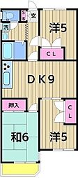 エクセルエステート吉田1 3DKの間取図画像