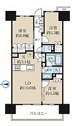サンリヤン相模原ステーションヴィラ 3LDKの間取図画像
