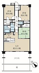 センチュリー古淵 3LDKの間取図画像