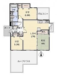 ガーデンシティコートＡ街区 3LDKの間取り
