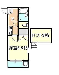 サンパレス ワンルームの間取図画像