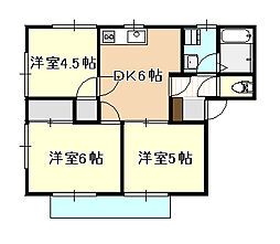 コーポオーシャン 3DKの間取図画像