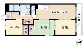 シャンブル・ポール  ｜ 愛知県名古屋市港区高木町3丁目33-1（賃貸マンション3LDK・3階・64.26㎡） その2