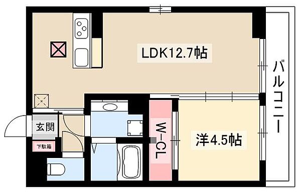 D-room寿 ｜愛知県名古屋市中村区寿町(賃貸アパート1LDK・1階・40.28㎡)の写真 その2