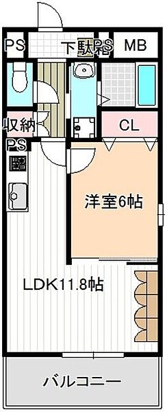 ヴァンオンズ ｜愛知県名古屋市港区油屋町2丁目(賃貸マンション1LDK・3階・42.42㎡)の写真 その2