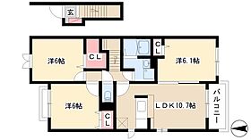 グランディール西囲　C  ｜ 愛知県名古屋市中川区新家3丁目3305（賃貸アパート3LDK・2階・68.16㎡） その2