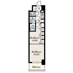 S-RESIDENCE六番町 5階2Kの間取り