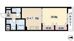 シェソワ21 2階1DKの間取り