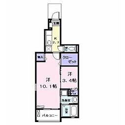 エターナル　I 1階2SKの間取り
