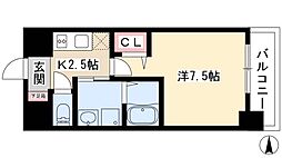 プレサンス名古屋STATIONサティナ 9階1Kの間取り