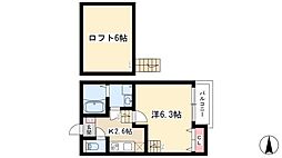 クレオ中村公園参番館 1Kの間取図画像