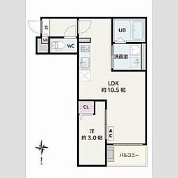 Jack shinagawa 1LDKの間取図画像