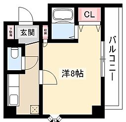 マンションブリッジ88 1Kの間取図画像