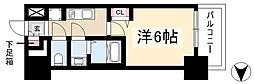 ディアレイシャス名古屋大須通 1Kの間取図画像