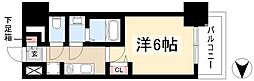 ディアレイシャス名古屋大須通 1Kの間取図画像