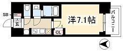 プレサンス名駅南エディフィス 1Kの間取図画像