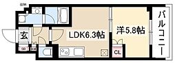 OPUSRESIDENCENAGOYASTATION 1LDKの間取図画像