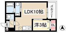 GRANDBLUENAGASUKA1 1LDKの間取図画像
