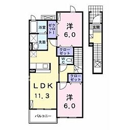 OCEANS2 2LDKの間取図画像