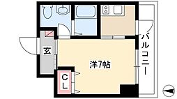 FRONTIERTOWER名駅南 1Kの間取図画像
