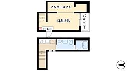 Tross港栄 1Kの間取図画像