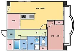 鳥山ハイツ 1SLDKの間取図画像