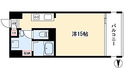 S-FORT六番町 ワンルームの間取図画像