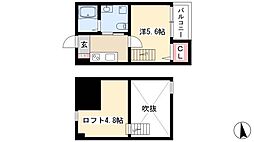 プレンフル2 1Kの間取図画像