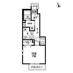 アムールSV 1Kの間取図画像