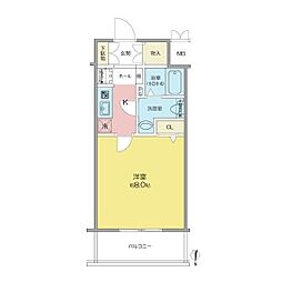 SHOKEN Residence名古屋SOUTH 1Kの間取図画像