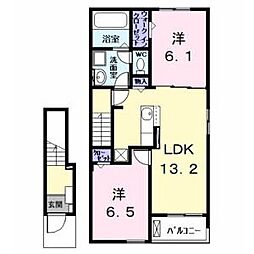 ルチェンテ2 2LDKの間取図画像