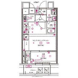 CREST TAPP東別院 1LDKの間取図画像