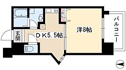 KDXレジデンス神宮前 1DKの間取図画像